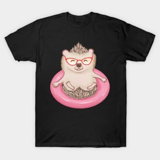 stylish sunglasses wearing  hedgehog T-Shirt